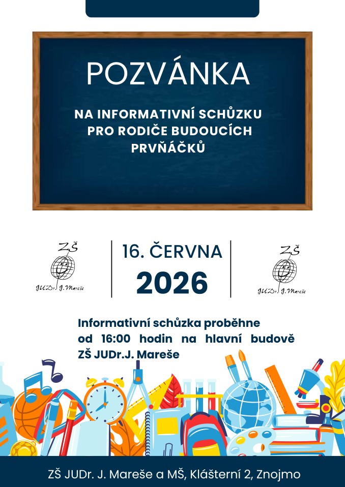 Pozvánka pro rodiče budoucích prvňáčků 