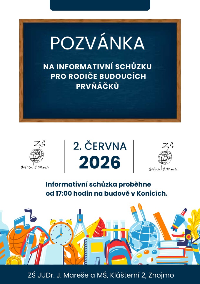Pozvánka pro rodiče budoucích prvňáčků 