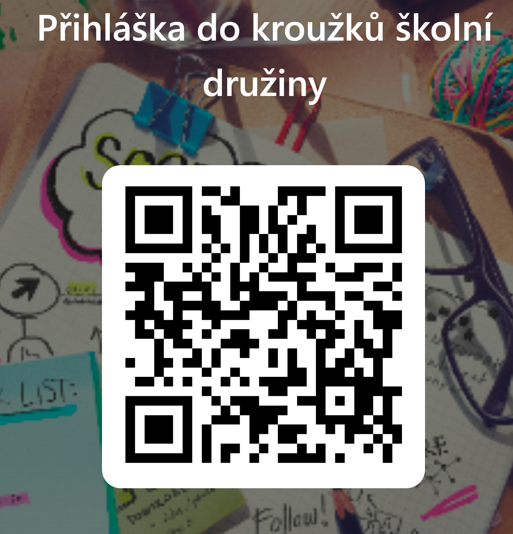 Přihlášení do kroužků školní družiny - QR kód