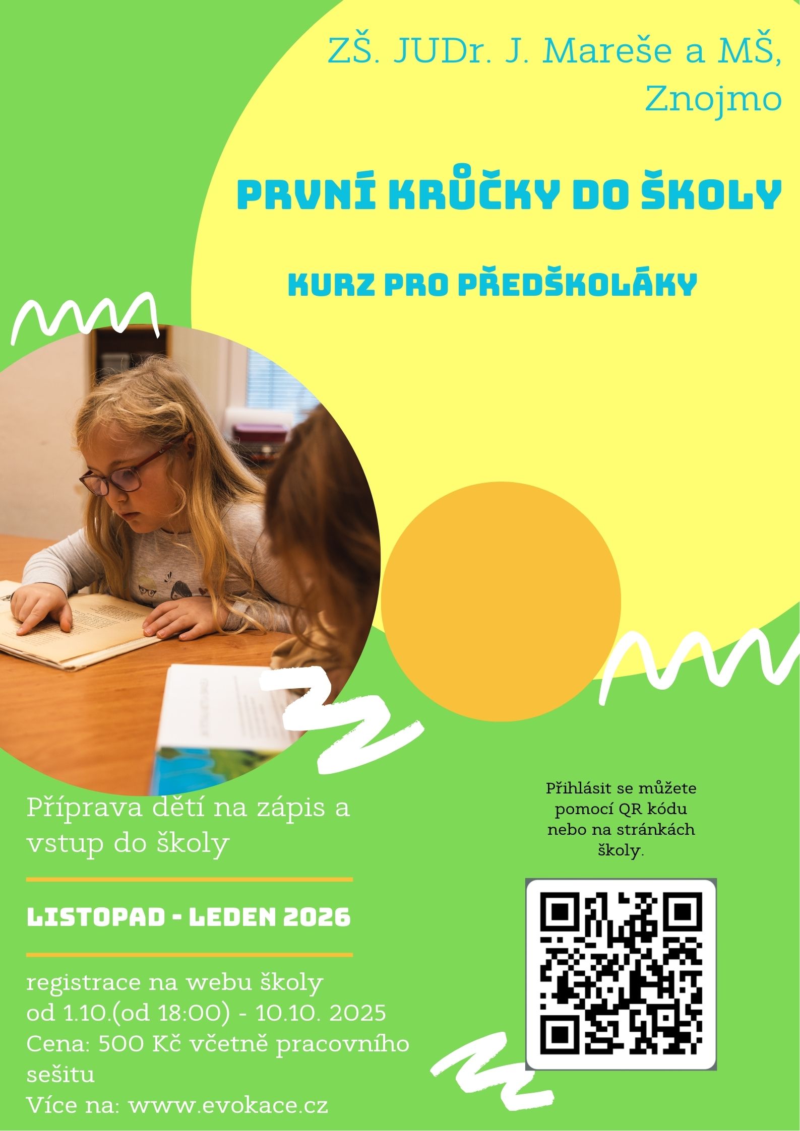 leták První krůčky do školy