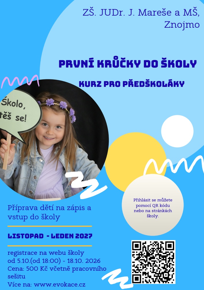Leták První krůčky do školy
